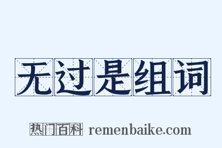 无过是组词是什么意思的图片